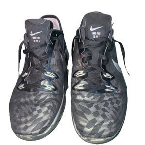 Nike Free TR Fit 5 Lightweight Geometric Sneakers Black White Gray 806277-001